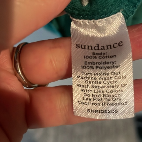 Sundance Lakelynn Floral Top Teal Blue size S - Picture 8 of 8